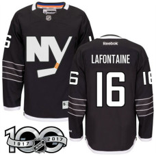 New York Islanders #16 Pat LaFontaine Black 100 Greatest Player Jersey