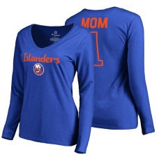 New York Islanders 2018 Fanatics Mother's Day Number 1 Mom long sleeve T-Shirt Royal