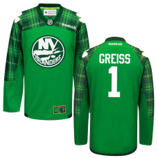 New York Islanders Thomas Greiss #1 Green St. Patrick's Day Jersey