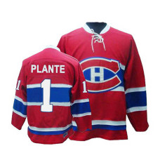 Montreal Canadiens Jacques Plante #1 Red Throwback Jersey