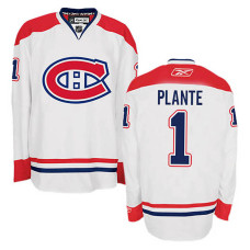 Montreal Canadiens Jacques Plante #1 White Away Jersey