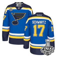 St. Louis Blues Jaden Schwartz #17 Blue 2016 Stanley Cup Jersey