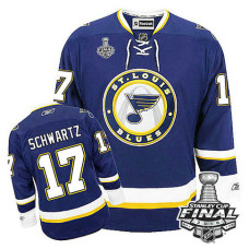 St. Louis Blues Jaden Schwartz #17 Navy Blue 2016 Stanley Cup Jersey