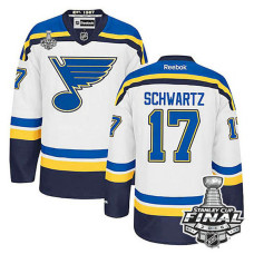 St. Louis Blues Jaden Schwartz #17 White 2016 Stanley Cup Jersey