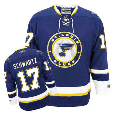 St. Louis Blues Jaden Schwartz #17 Navy Blue Alternate Jersey