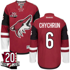 Coyotes #6 Jakob Chychrun Maroon 20th Anniversary Jersey