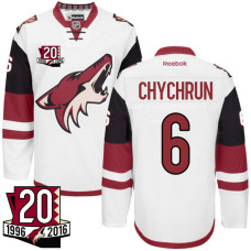 Coyotes #6 Jakob Chychrun White 20th Anniversary Jersey