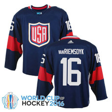 USA Team James van Riemsdyk #16 Navy Blue 2016 World Cup Jersey