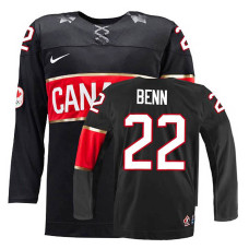 Youth Canada Team Jamie Benn #22 Black Premier Olympic Jersey