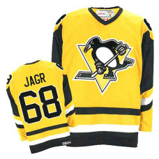 Pittsburgh Penguins Jaromir Jagr #68 Gold Throwback Jersey