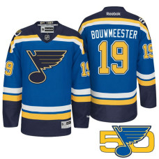 St. Louis Blues Jay Bouwmeester #19 Blue 50th Anniversary Jersey