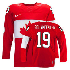 Canada Team Jay Bouwmeester #19 Red Away Premier Olympic Jersey