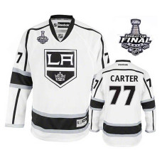 Youth Los Angeles Kings Jeff Carter #77 White 2014 Stanley Cup Away Jersey