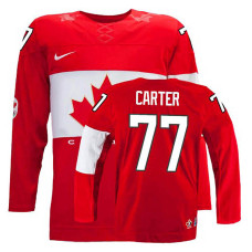 Canada Team Jeff Carter #77 Red Away Premier Olympic Jersey