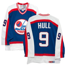 Winnipeg Jets Bobby Hull #9 Blue CCM Vintage Throwback Jersey