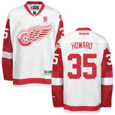 Memorial Mr. Hockey Patch Detroit Red Wings #35 Jimmy Howard White Premier Jersey