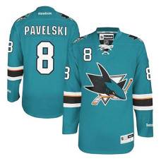 San Jose Sharks Joe Pavelski #8 Teal Green Home Jersey