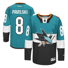 San Jose Sharks Joe Pavelski #8 Teal/Black 2015 Stadium Series Jersey