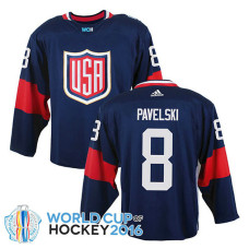 USA Team Joe Pavelski #8 Navy Blue 2016 World Cup Jersey