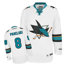 San Jose Sharks Joe Pavelski #8 White Away Jersey