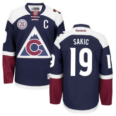 Colorado Avalanche Joe Sakic #19 Navy Blue 20th Anniversary With Jersey 2022 Stanley Cup Champions Patch