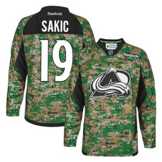 Colorado Avalanche Joe Sakic #19 Camo Veteran's Day With Jersey 2022 Stanley Cup Champions Patch