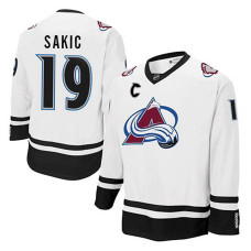 Colorado Avalanche Joe Sakic #19 White With Jersey 2022 Stanley Cup Champions Patch