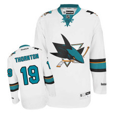 San Jose Sharks Joe Thornton #19 White Away Jersey