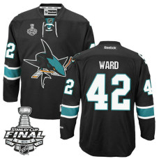 San Jose Sharks Joel Ward #42 Black 2016 Stanley Cup Alternate Champions Jersey