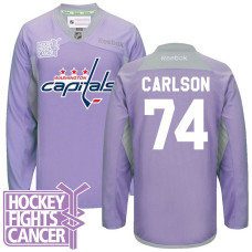 John Carlson Washington Capitals #74 Purple Hockey Fights Cancer Jersey