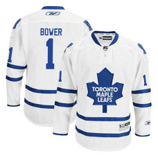 Toronto Maple Leafs Johnny Bower #1 White Away Jersey