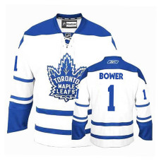 Toronto Maple Leafs Johnny Bower #1 White Alternate Jersey