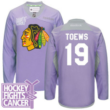 Jonathan Toews Chicago Blackhawks #19 Purple Hockey Fights Cancer Jersey