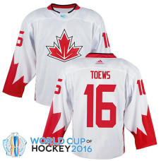 Canada Team Jonathan Toews #16 White 2016 World Cup Jersey