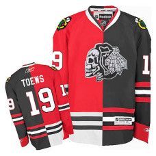 Chicago Blackhawks Jonathan Toews #19 Red/Black Split Fashion Jersey