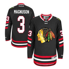 Chicago Blackhawks Keith Magnuson #3 Black 2014 Stadium Series Jersey