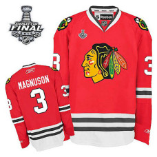 Chicago Blackhawks Keith Magnuson #3 Red 2015 Stanley Cup Home Jersey