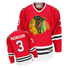 Chicago Blackhawks Keith Magnuson #3 Red Throwback Jersey