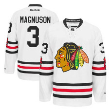 Chicago Blackhawks Keith Magnuson #3 White 2015 Winter Classic Jersey