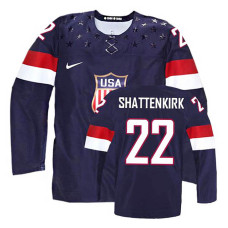 USA Team Kevin Shattenkirk #22 Navy Blue Away Premier Olympic Jersey