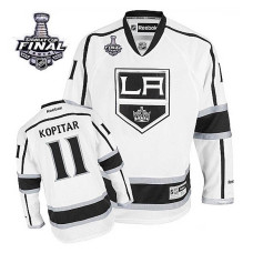 Los Angeles Kings Anze Kopitar #11 White 2014 Stanley Cup Away Jersey