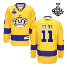 Los Angeles Kings Anze Kopitar #11 Gold 2014 Stanley Cup Alternate Jersey