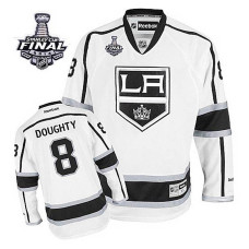 Los Angeles Kings Drew Doughty #8 White 2014 Stanley Cup Away Jersey