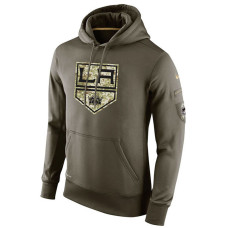 Los Angeles Kings Olive Salute To Service Pullover Hoodie