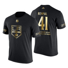 Los Angeles Kings Sheldon Rempal Gold Limited with Message T-Shirt Black