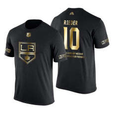 Los Angeles Kings Tobias Rieder Gold Limited with Message T-Shirt Black