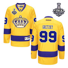 Los Angeles Kings Wayne Gretzky #99 Gold 2014 Stanley Cup Alternate Jersey