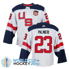 USA Team Kyle Palmieri #23 White 2016 World Cup Jersey