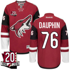 Coyotes #76 Laurent Dauphin Maroon 20th Anniversary Jersey