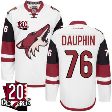 Coyotes #76 Laurent Dauphin White 20th Anniversary Jersey